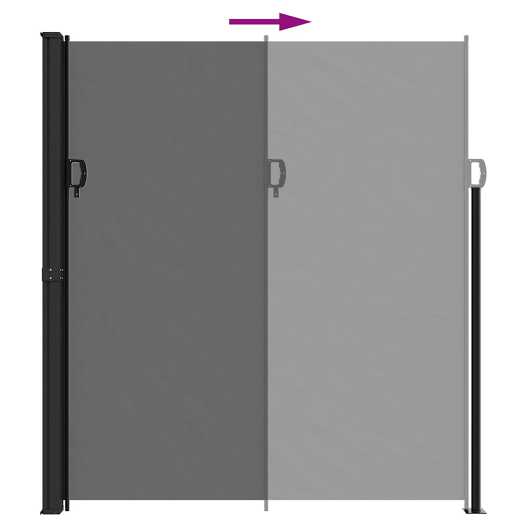 Uttrekkbar sidemarkise antrasitt 220x300 cm