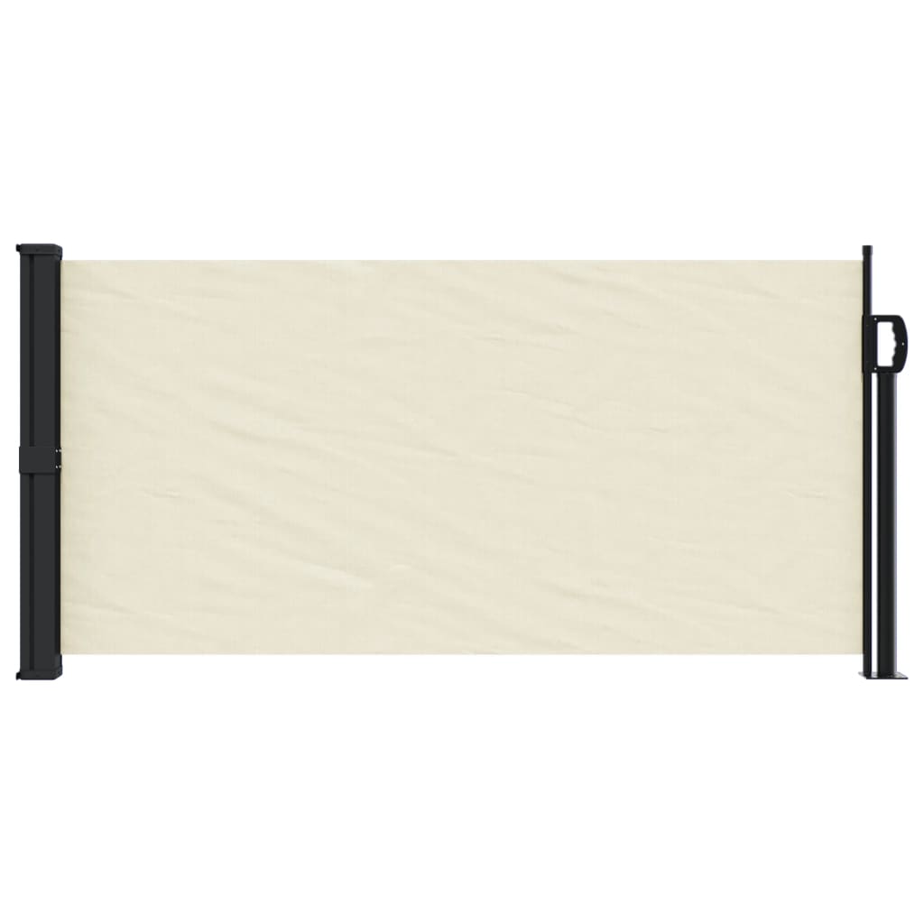 Uttrekkbar sidemarkise kremhvit 100x500 cm
