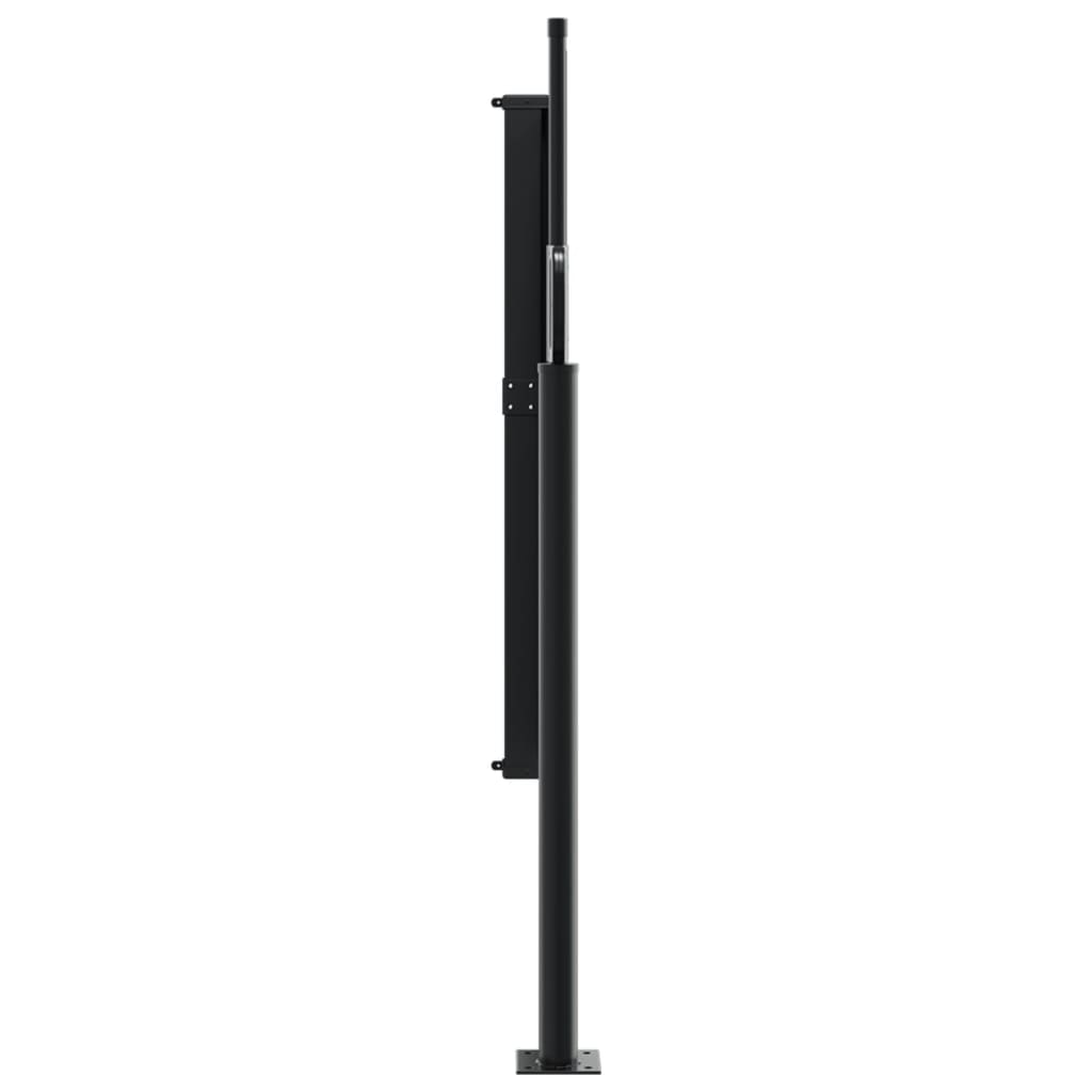 Uttrekkbar sidemarkise hvit 120x500 cm