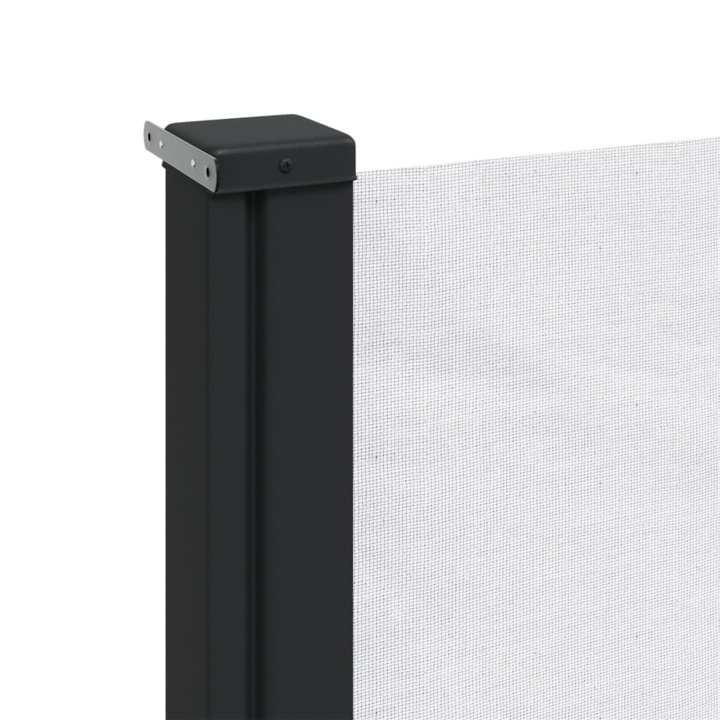 Uttrekkbar sidemarkise hvit 120x500 cm