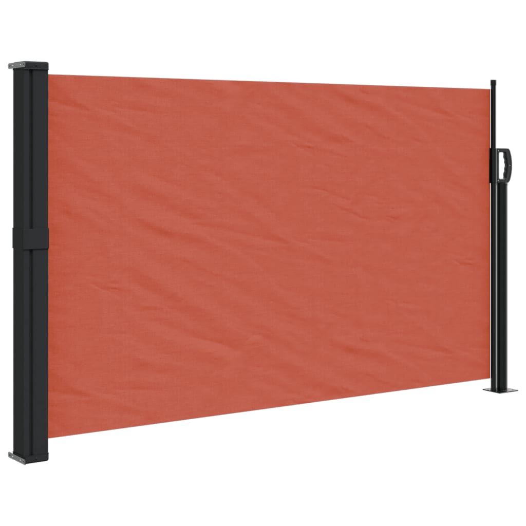 Uttrekkbar sidemarkise terrakotta 120x500 cm
