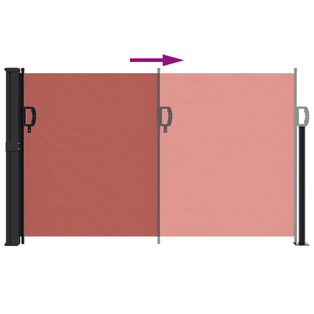 Uttrekkbar sidemarkise terrakotta 120x500 cm