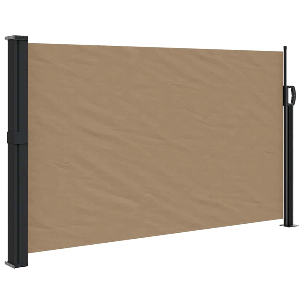 Uttrekkbar sidemarkise gråbrun 120x500 cm
