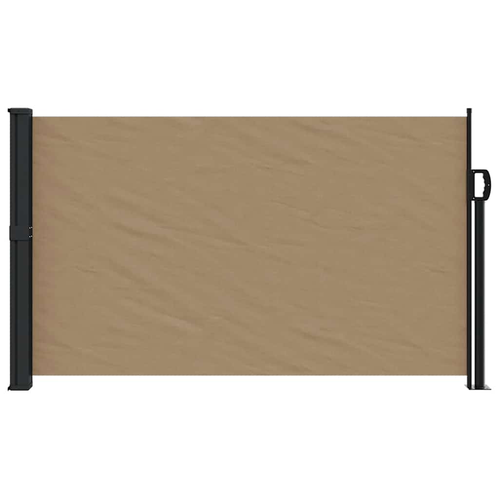 Uttrekkbar sidemarkise gråbrun 120x500 cm