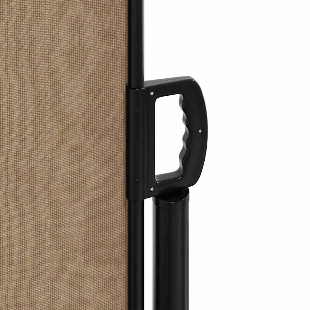 Uttrekkbar sidemarkise gråbrun 120x500 cm