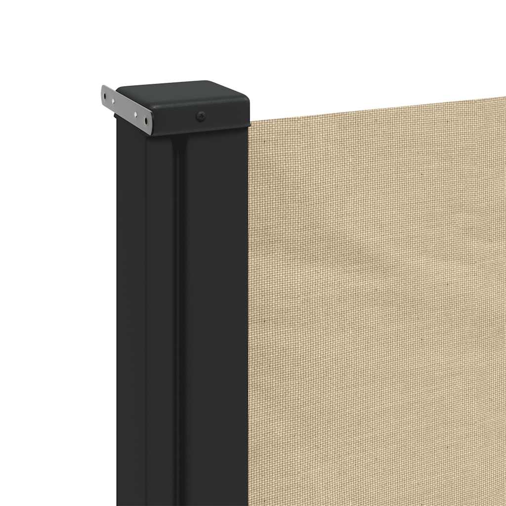 Uttrekkbar sidemarkise beige 140x500 cm