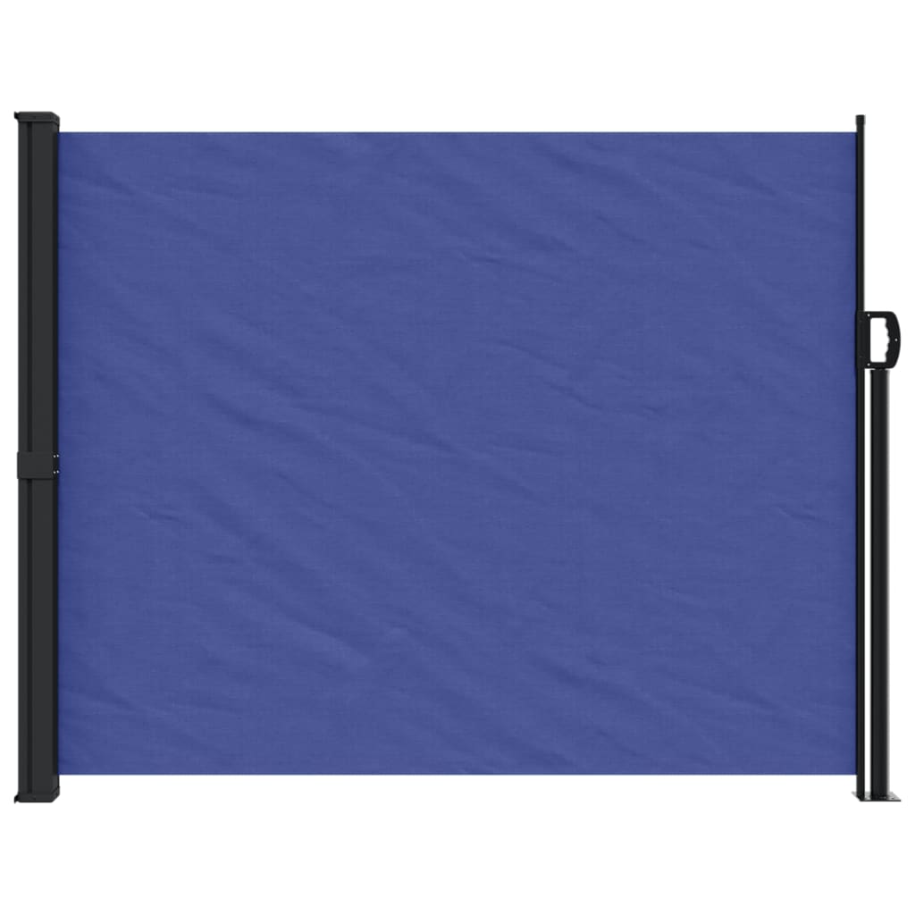 Uttrekkbar sidemarkise blå 160x500 cm