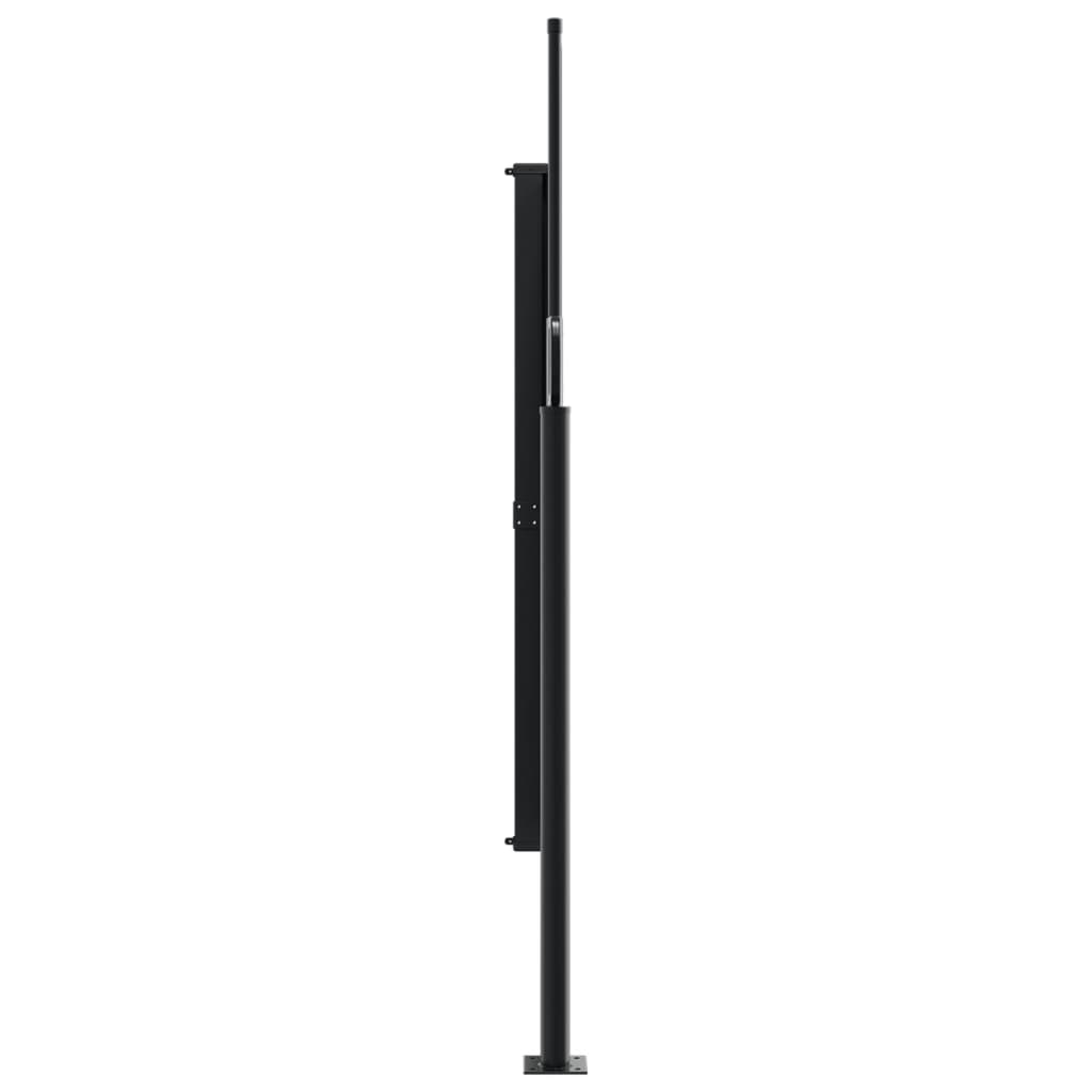 Uttrekkbar sidemarkise gråbrun 160x500 cm
