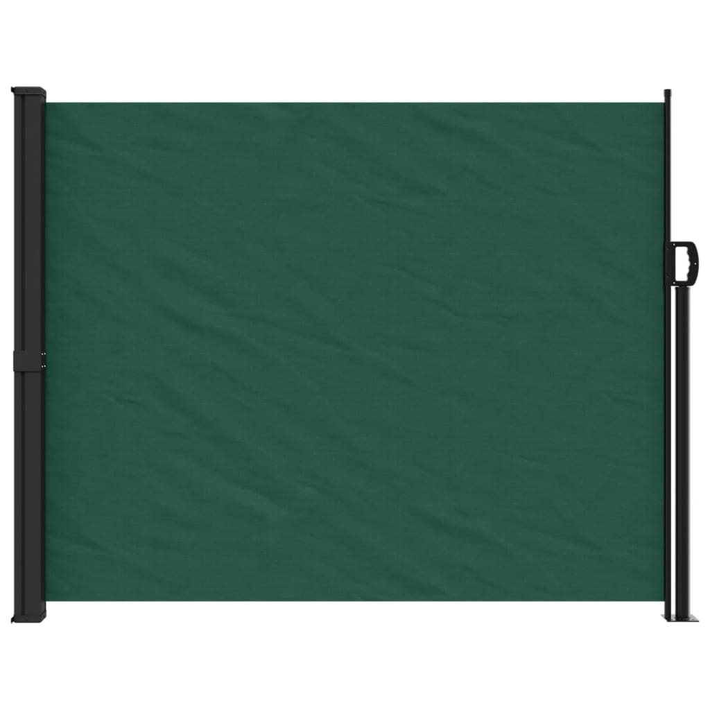 Uttrekkbar sidemarkise mørkegrønn 160x500 cm