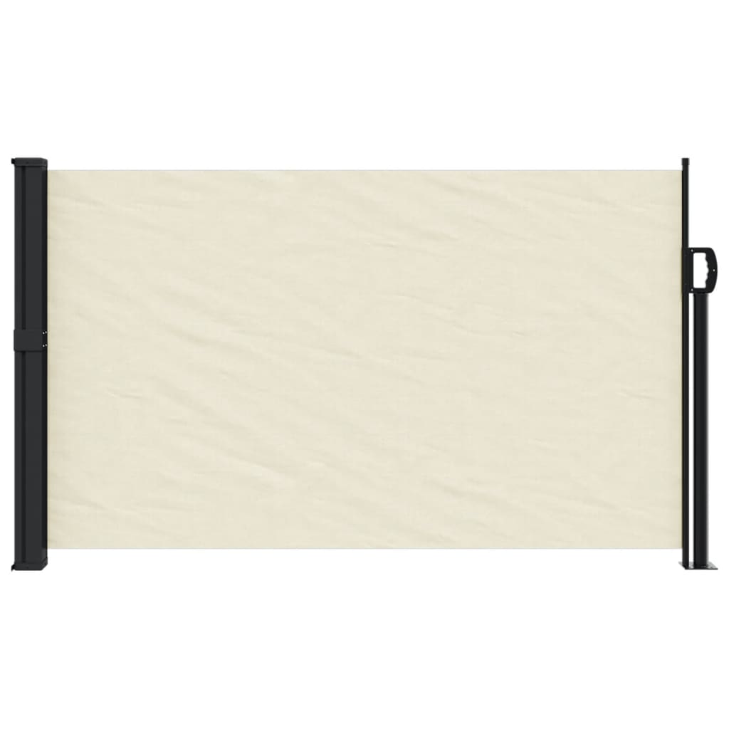 Uttrekkbar sidemarkise 120x600 cm kremhvit