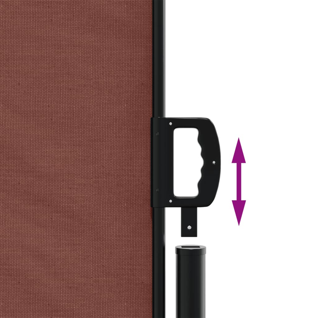 Uttrekkbar sidemarkise 120x600 cm brun