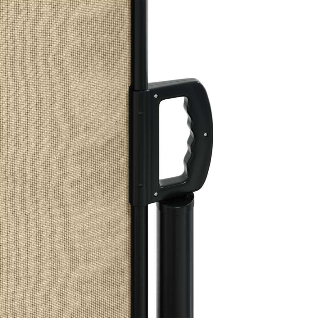 Uttrekkbar sidemarkise beige 120x600 cm