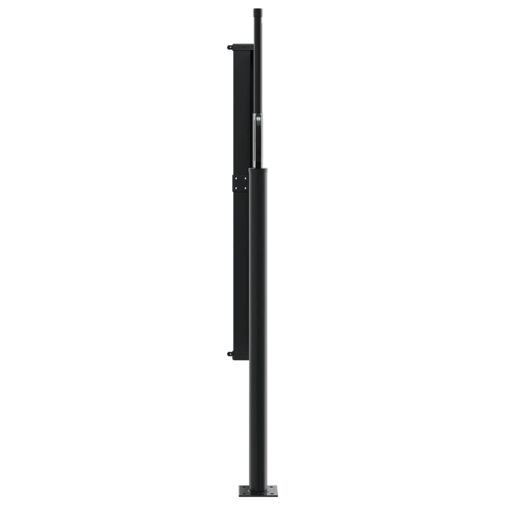 Uttrekkbar sidemarkise gråbrun 120x600 cm
