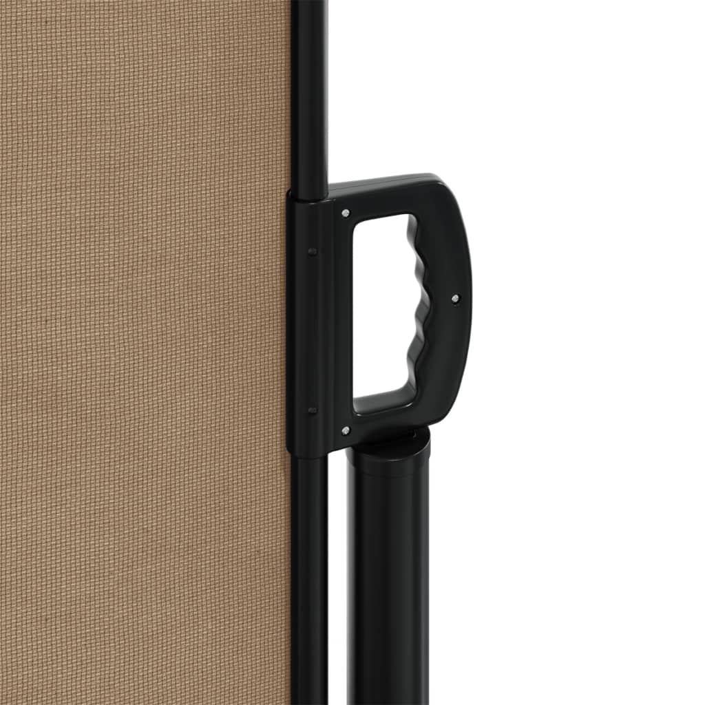 Uttrekkbar sidemarkise gråbrun 120x600 cm