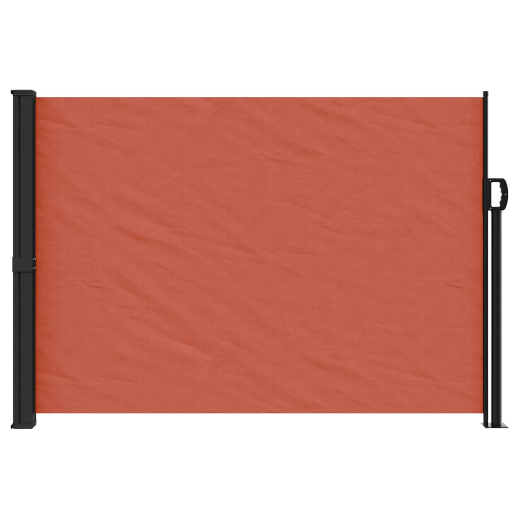 Uttrekkbar sidemarkise terrakotta 140x600 cm
