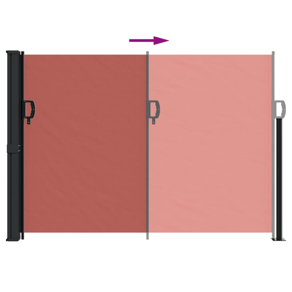 Uttrekkbar sidemarkise terrakotta 140x600 cm