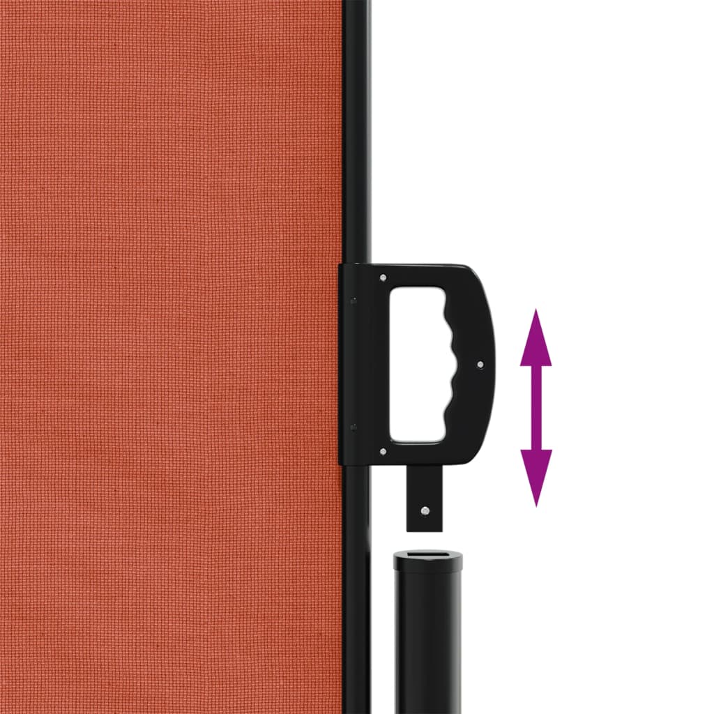 Uttrekkbar sidemarkise terrakotta 140x600 cm