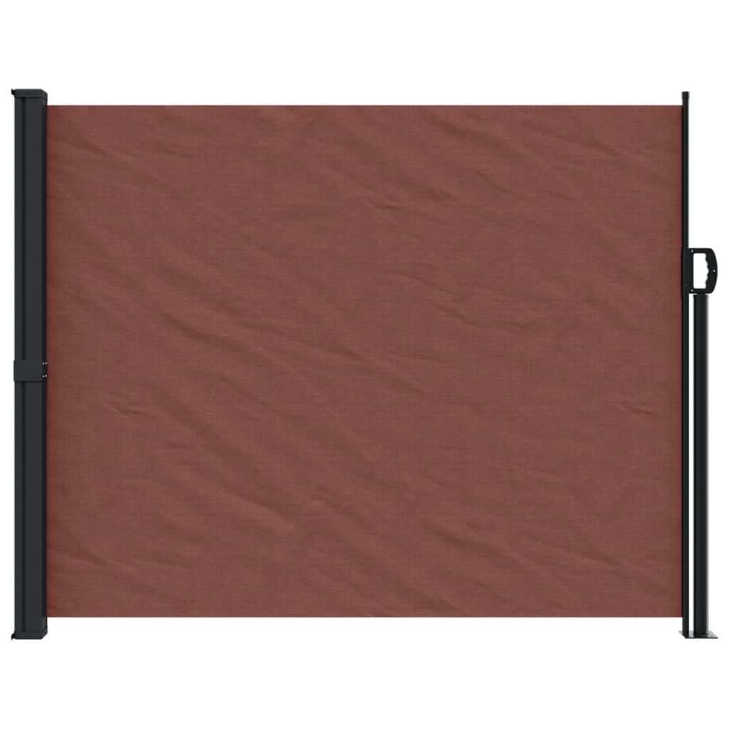 Uttrekkbar sidemarkise brun 160x600 cm