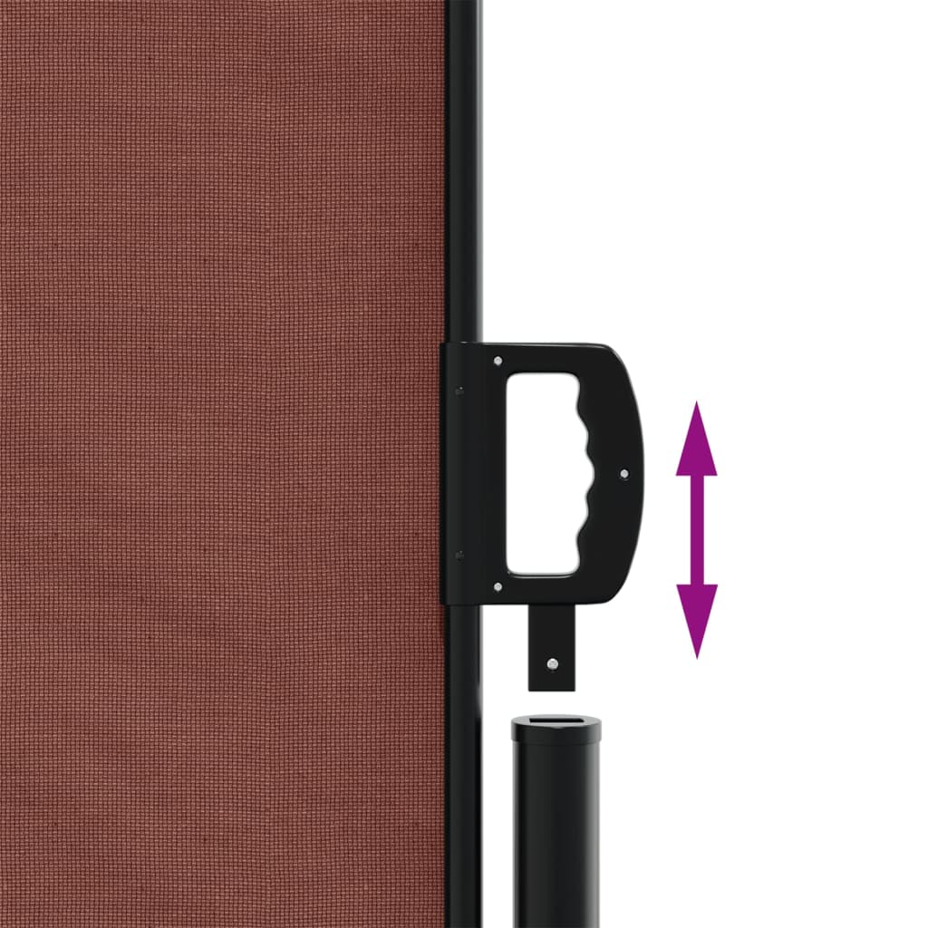 Uttrekkbar sidemarkise brun 160x600 cm