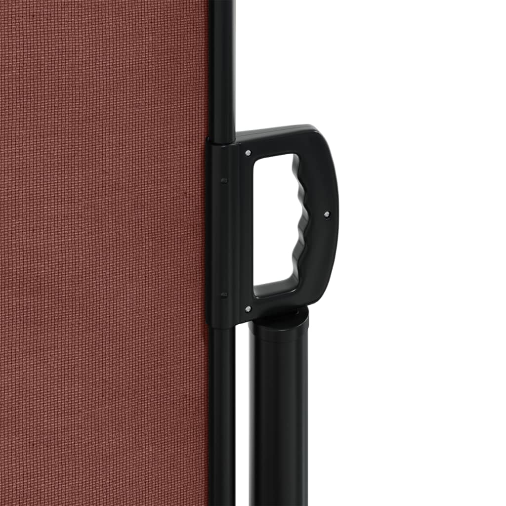 Uttrekkbar sidemarkise brun 160x600 cm