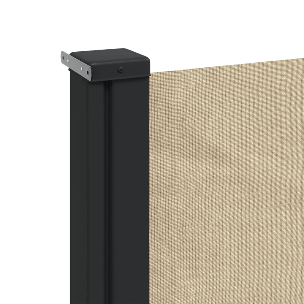 Uttrekkbar sidemarkise beige 160x600 cm