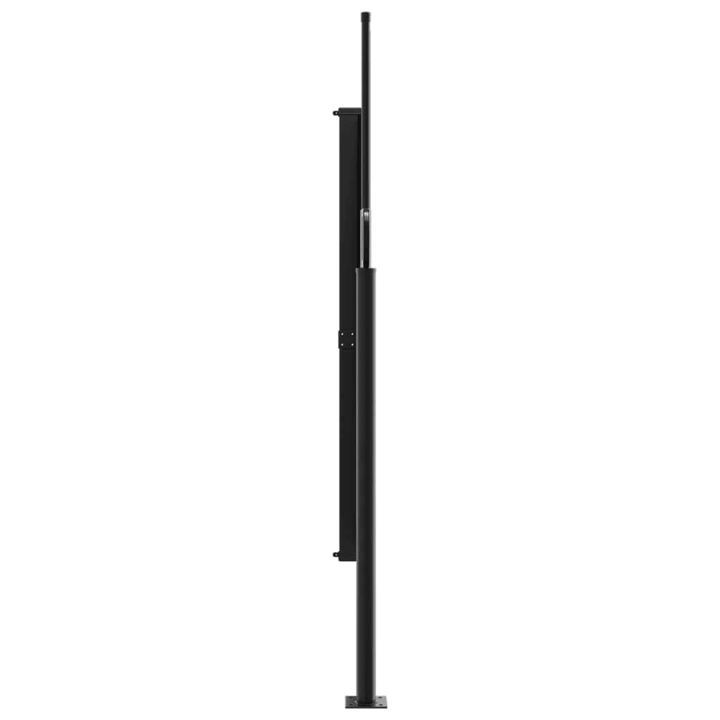 Uttrekkbar sidemarkise gråbrun 160x600 cm
