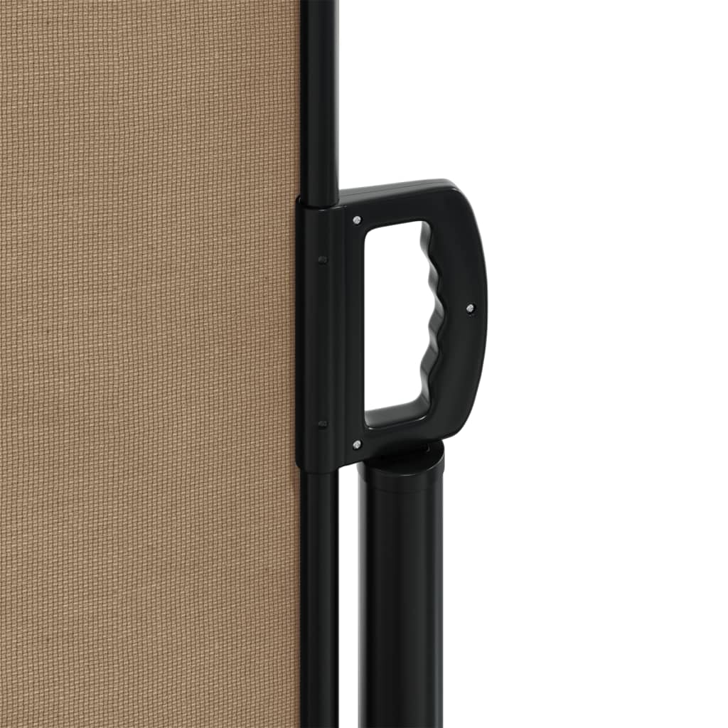 Uttrekkbar sidemarkise gråbrun 160x600 cm