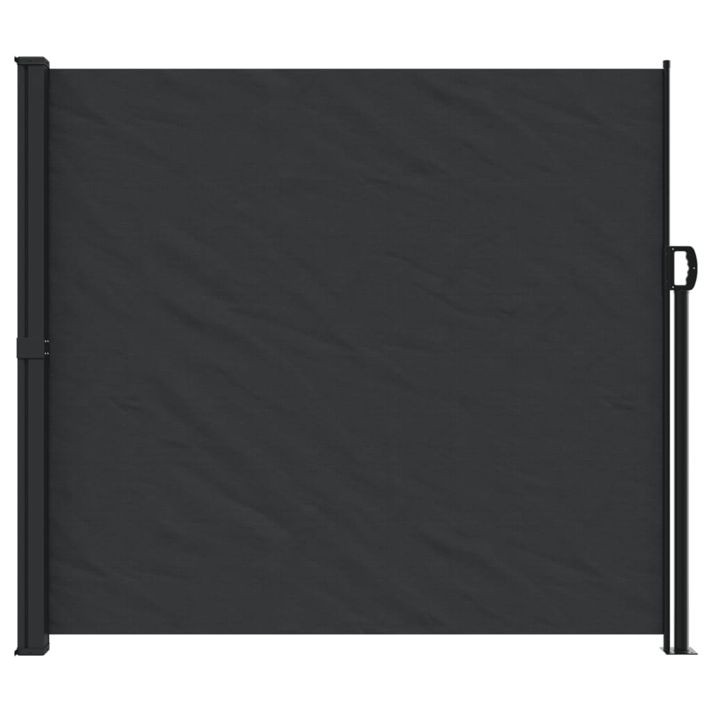 Uttrekkbar sidemarkise 180x600 cm svart