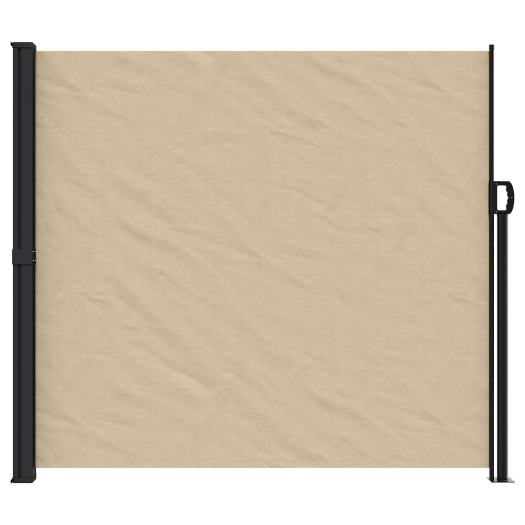 Uttrekkbar sidemarkise beige 180x600 cm