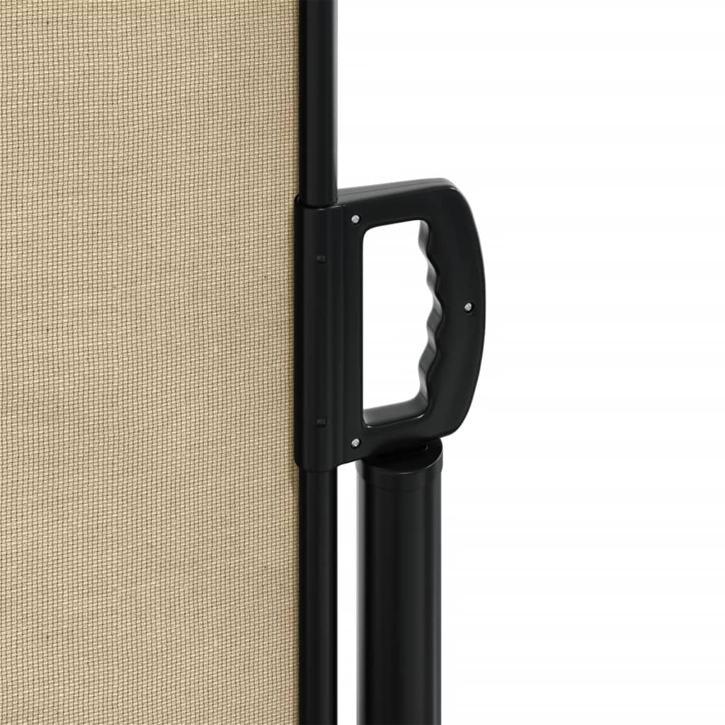 Uttrekkbar sidemarkise beige 180x600 cm