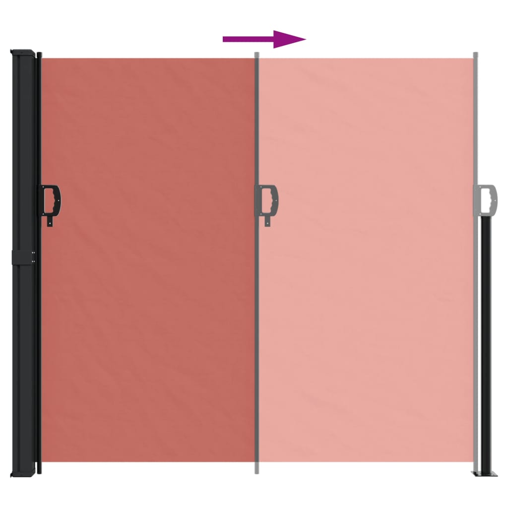 Uttrekkbar sidemarkise terrakotta 180x600 cm