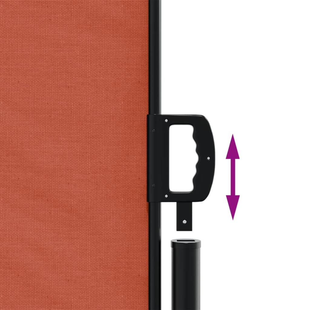 Uttrekkbar sidemarkise terrakotta 180x600 cm