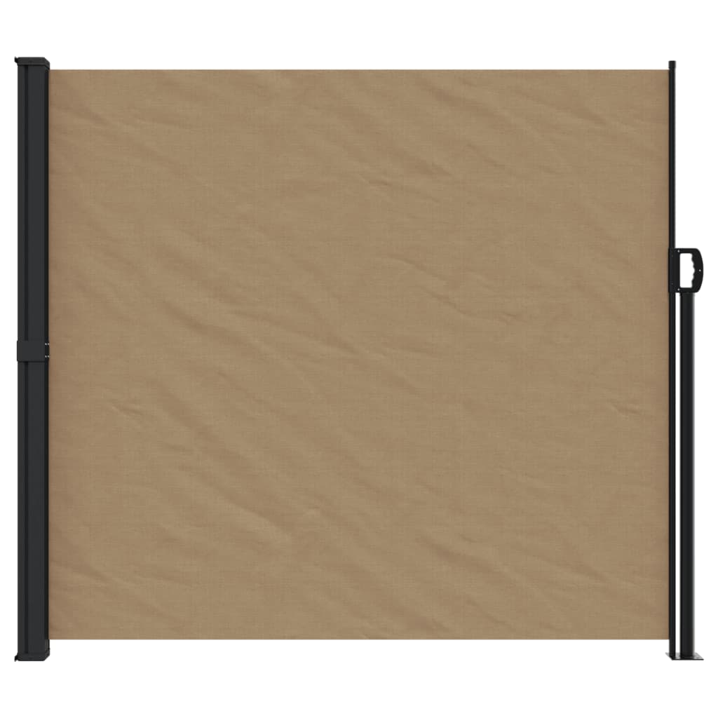 Uttrekkbar sidemarkise gråbrun 180x600 cm