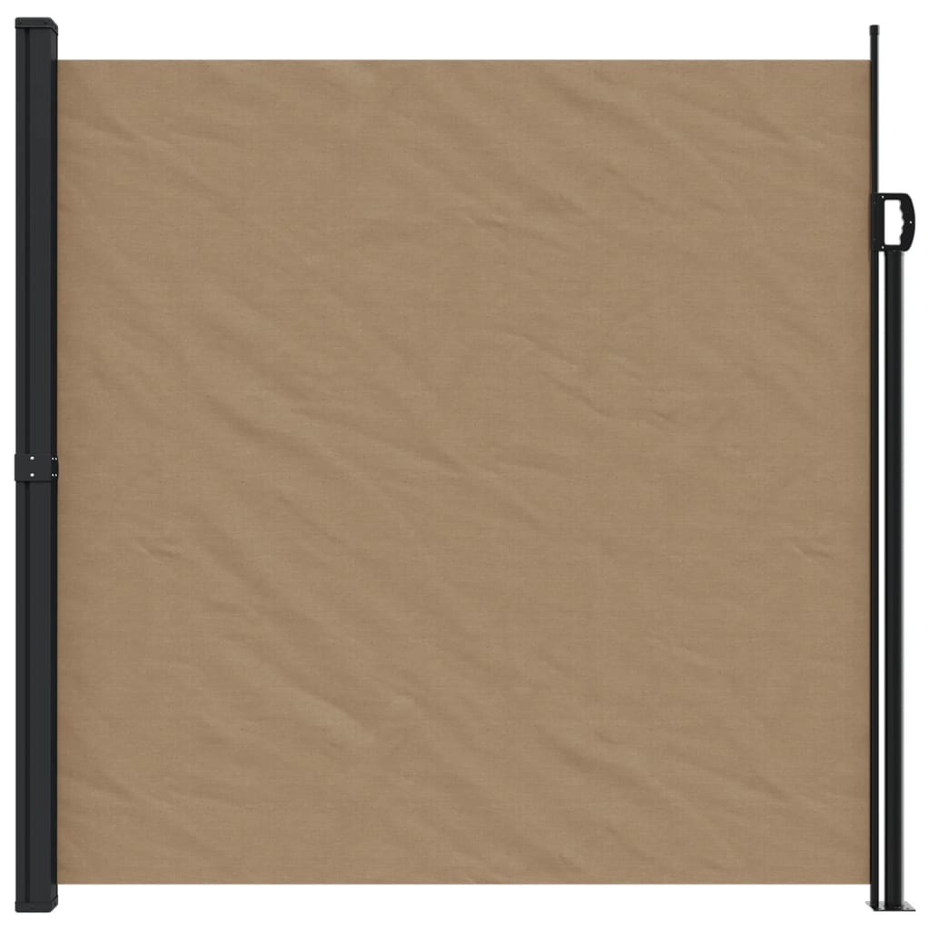 Uttrekkbar sidemarkise gråbrun 200x600 cm