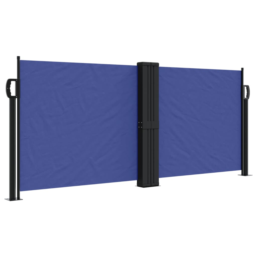 Uttrekkbar sidemarkise 100x600 cm blå