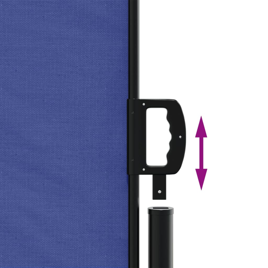 Uttrekkbar sidemarkise 100x600 cm blå