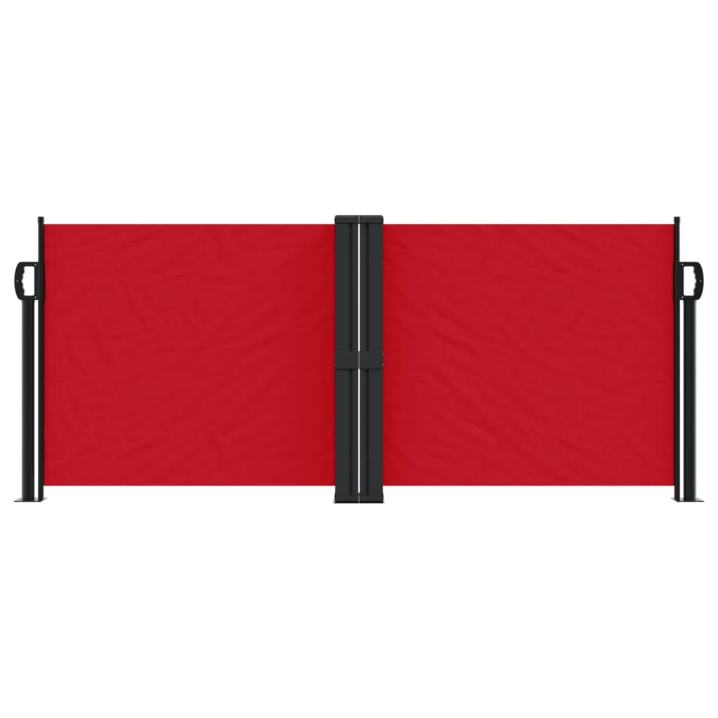 Uttrekkbar sidemarkise 100x600 cm rød