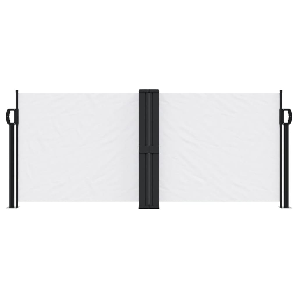 Uttrekkbar sidemarkise 100x600 cm hvit