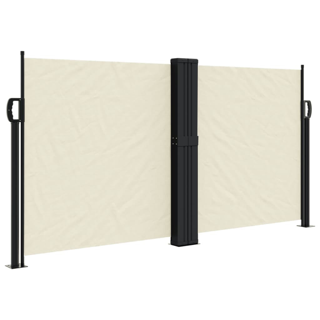 Uttrekkbar sidemarkise 120x600 cm kremhvit