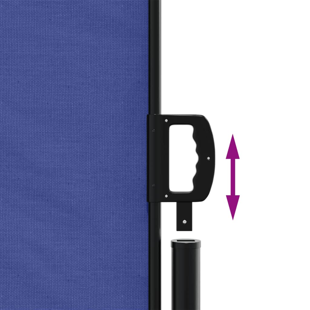 Uttrekkbar sidemarkise 120x600 cm blå