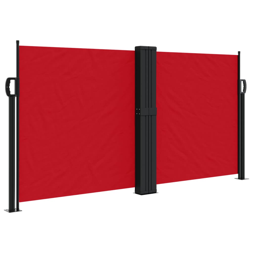 Uttrekkbar sidemarkise 120x600 cm rød