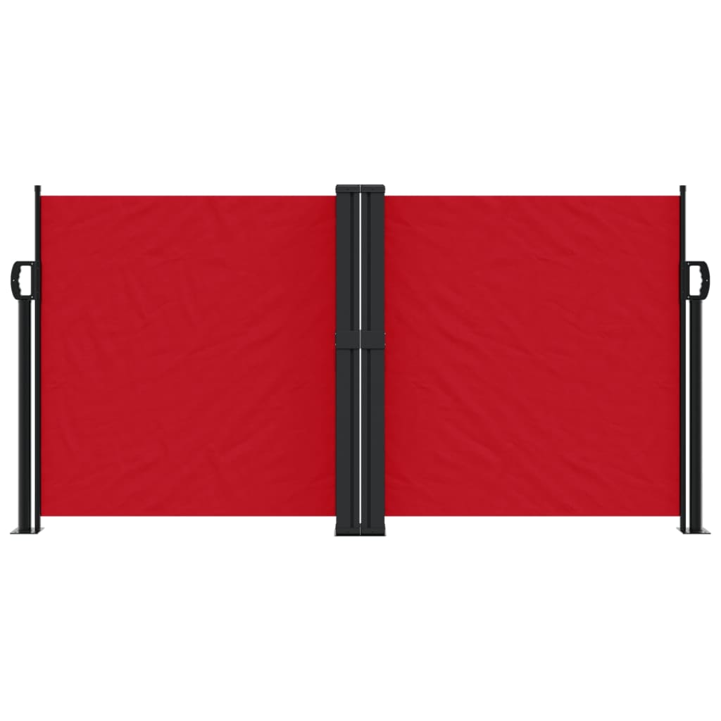 Uttrekkbar sidemarkise 120x600 cm rød