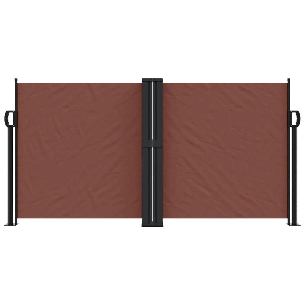 Uttrekkbar sidemarkise 120x600 cm brun