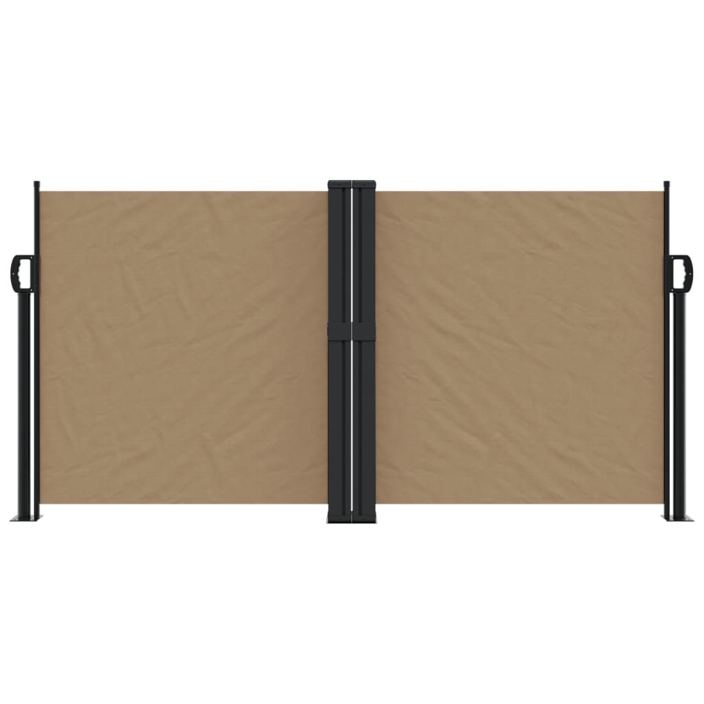Uttrekkbar sidemarkise gråbrun 120x600 cm