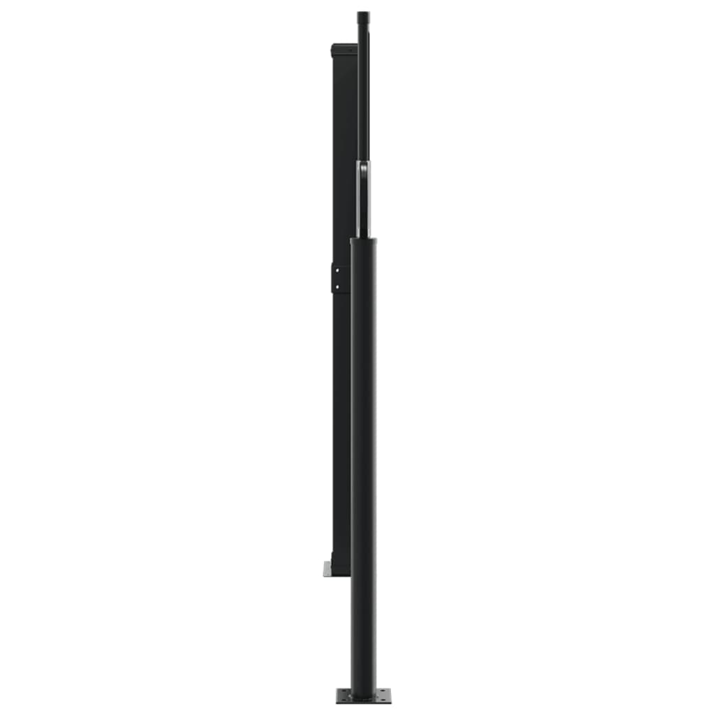 Uttrekkbar sidemarkise gråbrun 120x600 cm