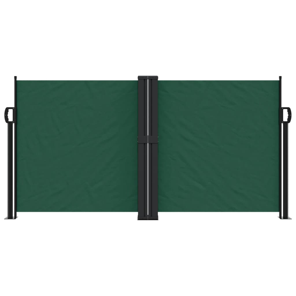 Uttrekkbar sidemarkise mørkegrønn 120x600 cm