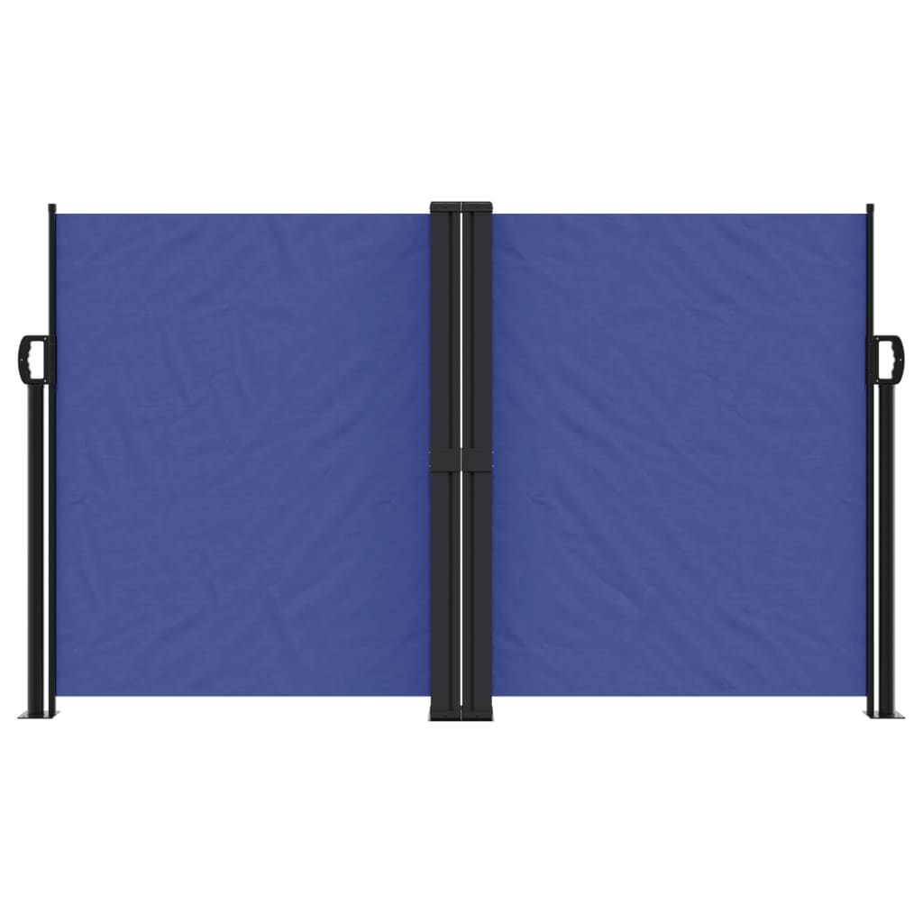 Uttrekkbar sidemarkise 140x600 cm blå