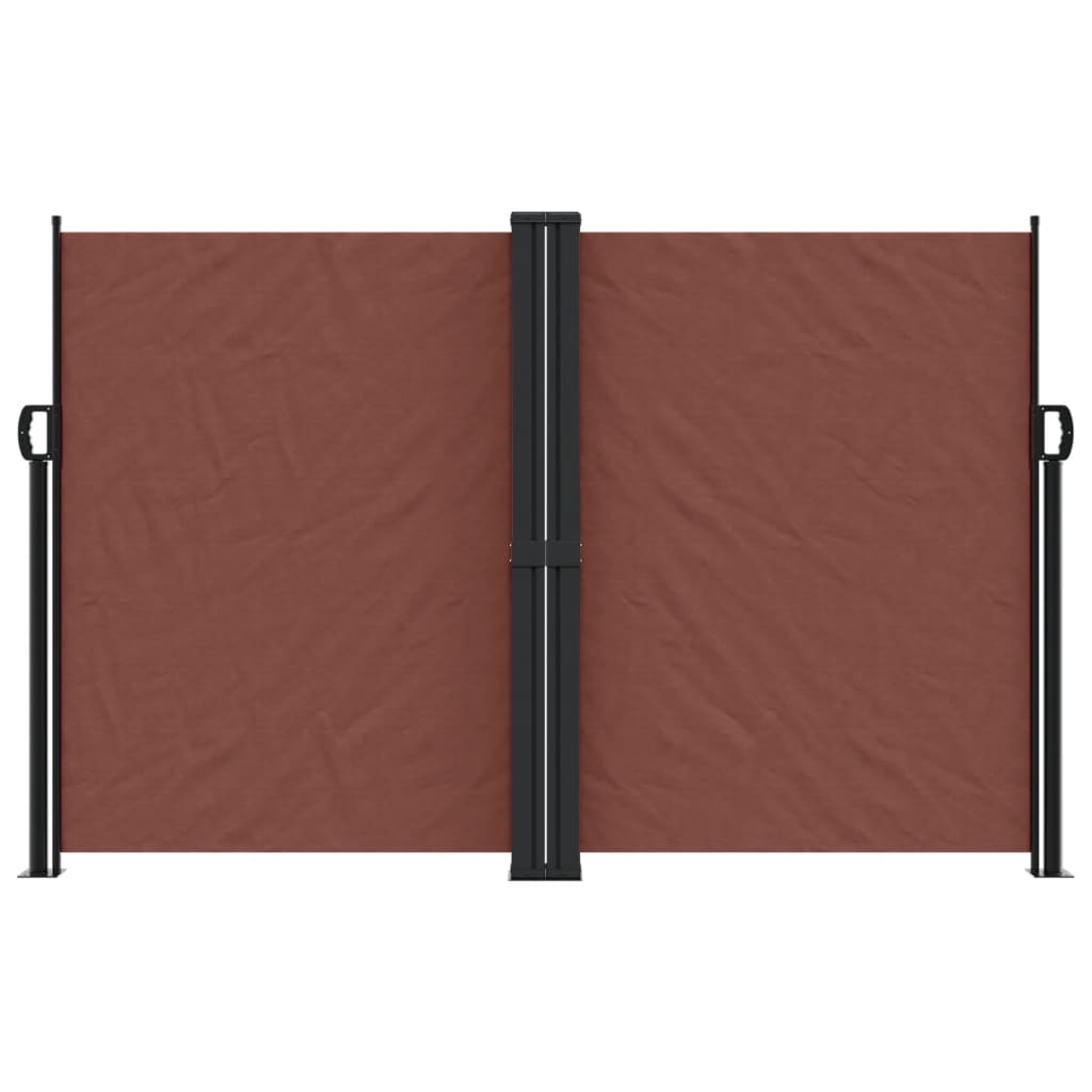 Uttrekkbar sidemarkise brun 160x600 cm