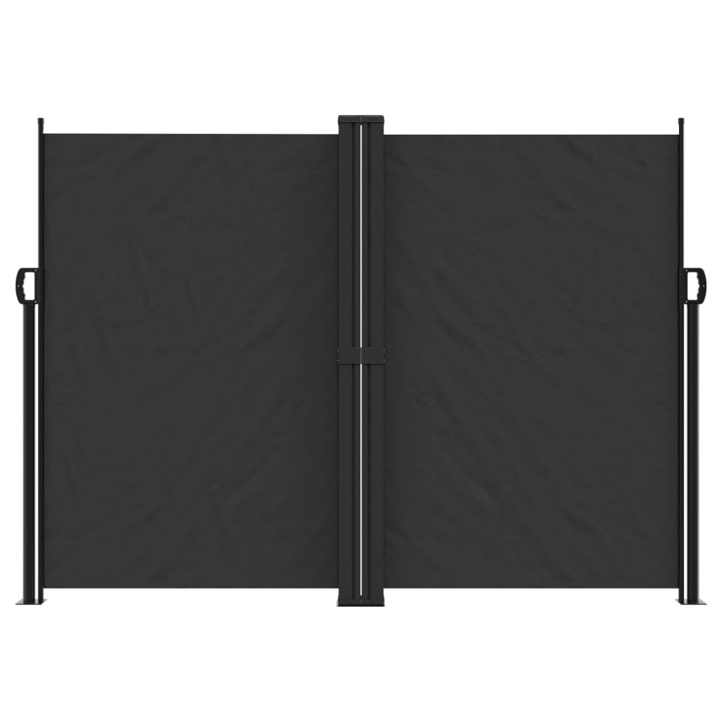 Uttrekkbar sidemarkise 180x600 cm svart