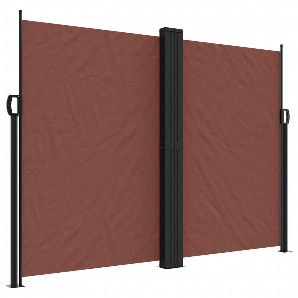 Uttrekkbar sidemarkise 180x600 cm brun